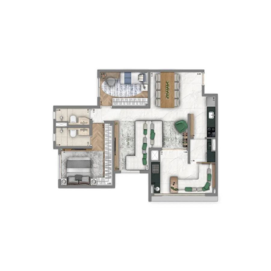 Living infinity construtora living pronto 83 metros 03 dormi
