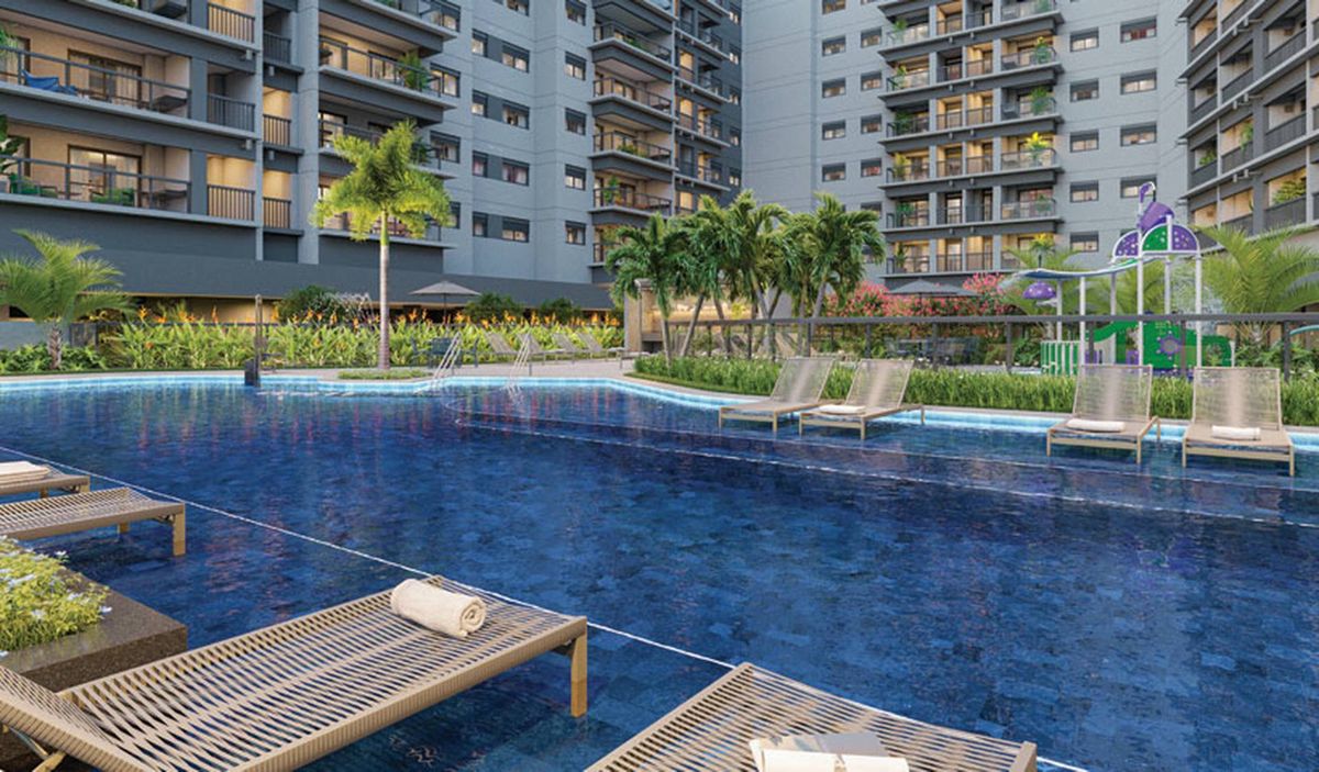 Blue marine home resort construtora eztec construção 34 metr
