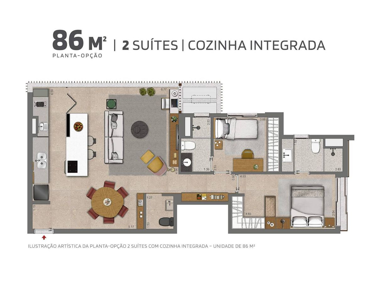 La casa brooklin construtora grupo lar pronto 86 metros 03 d