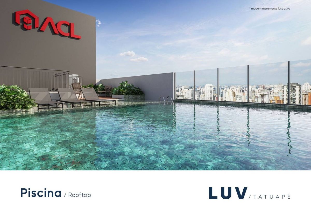 Luv tatuapé acl engenharia lançamento 31 metros 02 dormitóri