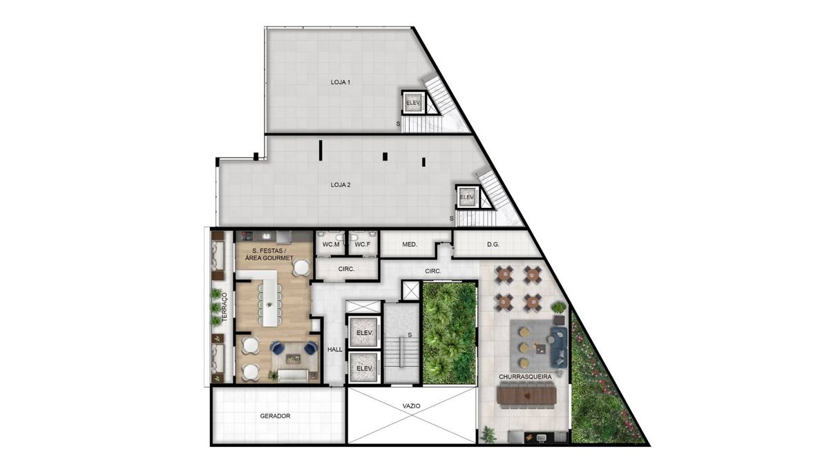 Art.julia construtora c2j pronto 28 metros studios com varan