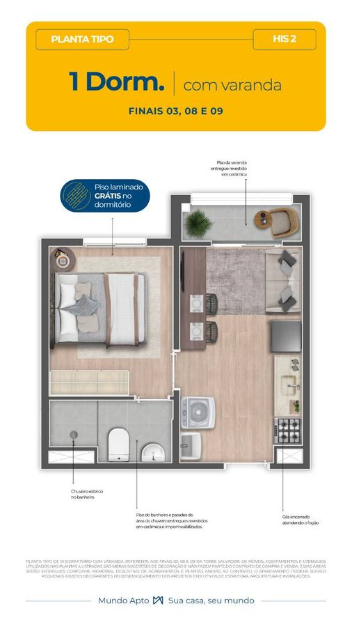 Mundo apto alto do ipiranga construção 25 metros 01 dormitór