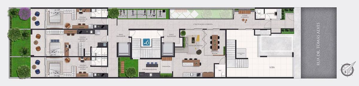Equalize vila mariana construtora ópera 33 metros studio com