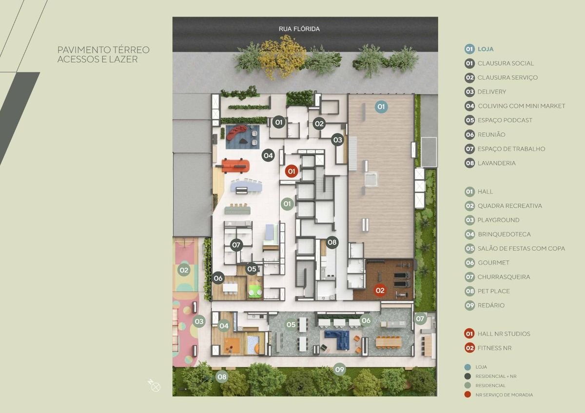 Voga flórida brooklin construtora fibra construção 32 metros