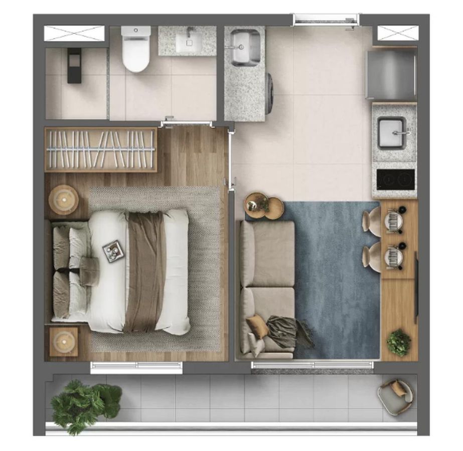Vila saúde residencial conx construção 27 metros 01 dormitór