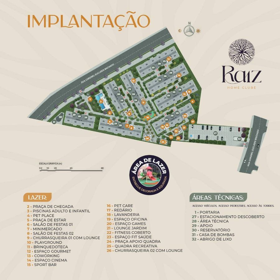Raíz home clube construtora direcional construção 34 metros 