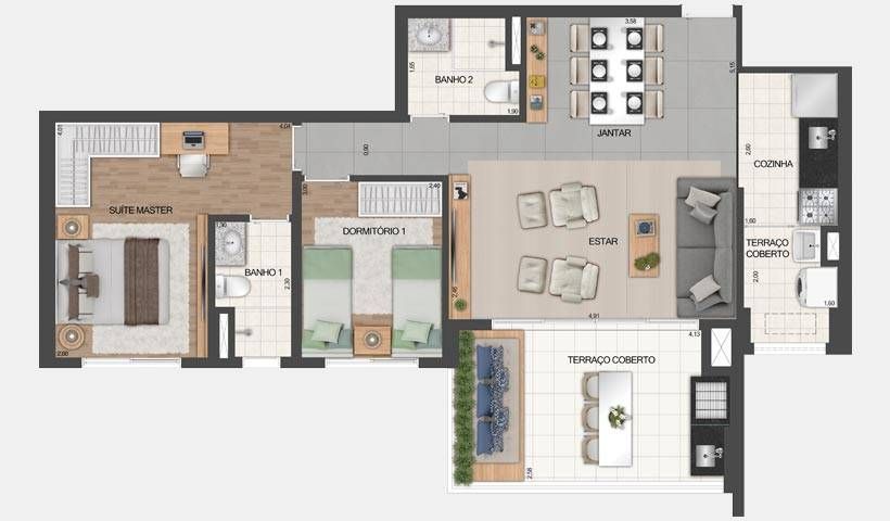 Vertiz club home construtora eztec pronto 81 metros 03 dormi