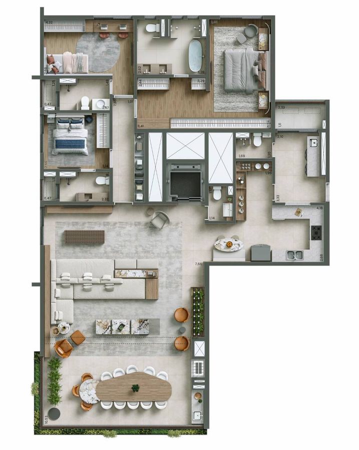 Nuv moema by planik construtora planik construção 208 metros