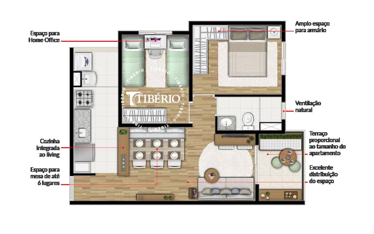 Giro tatuapé construtora tibério pronto 50 metros 02 dormitó