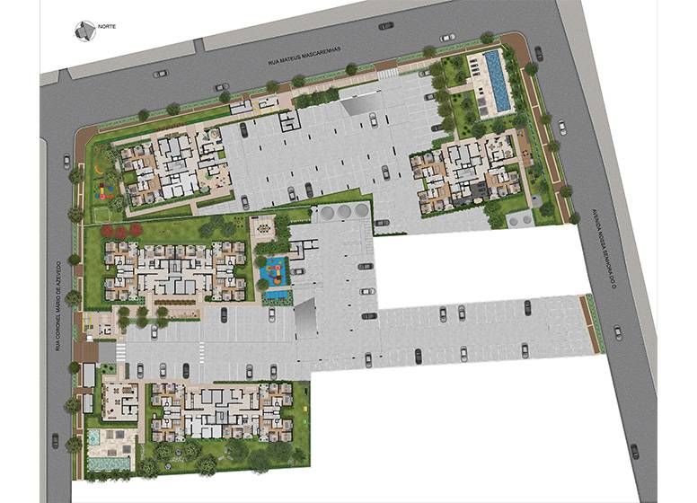 Unni harmoni by plano e plano construção 60 metros 03 dormit