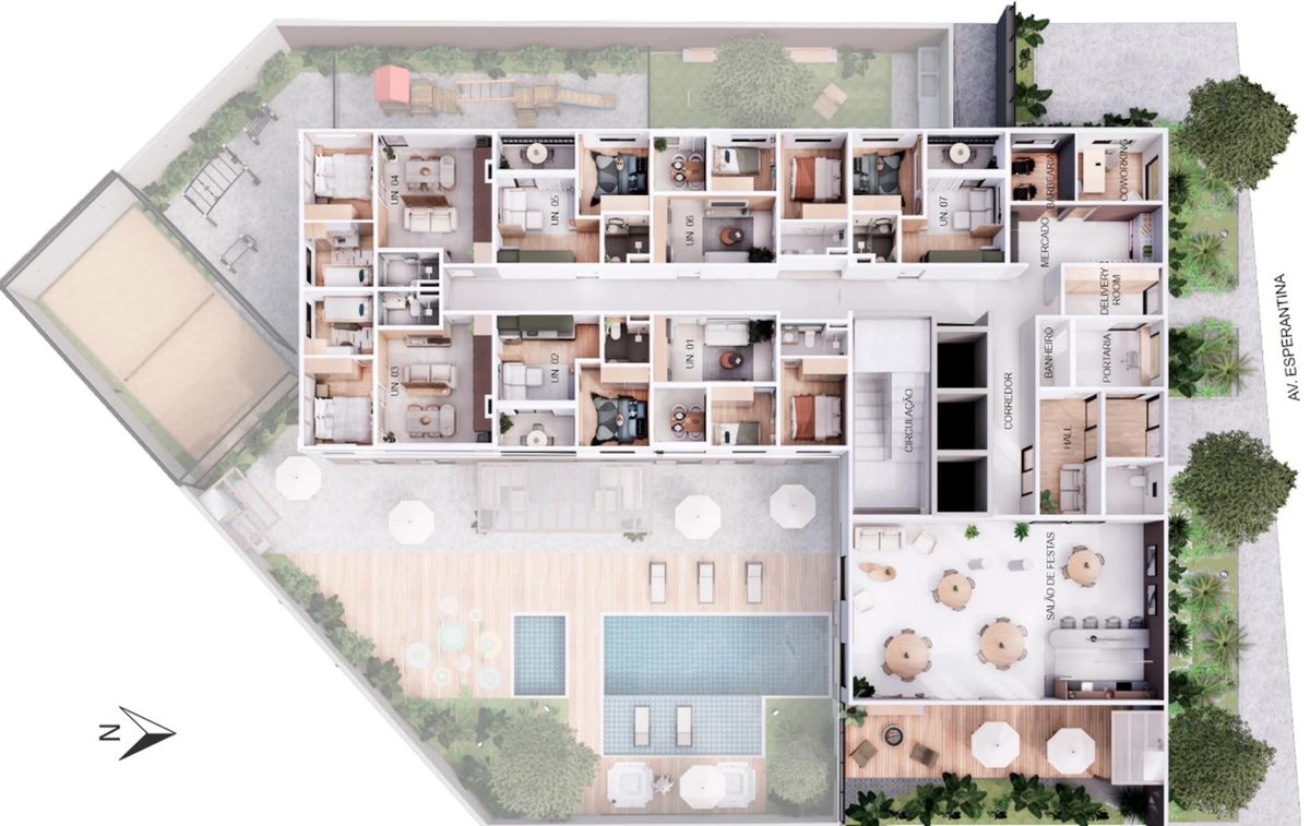 Residencial rapha by tová construção 36 metros 02 dormitório