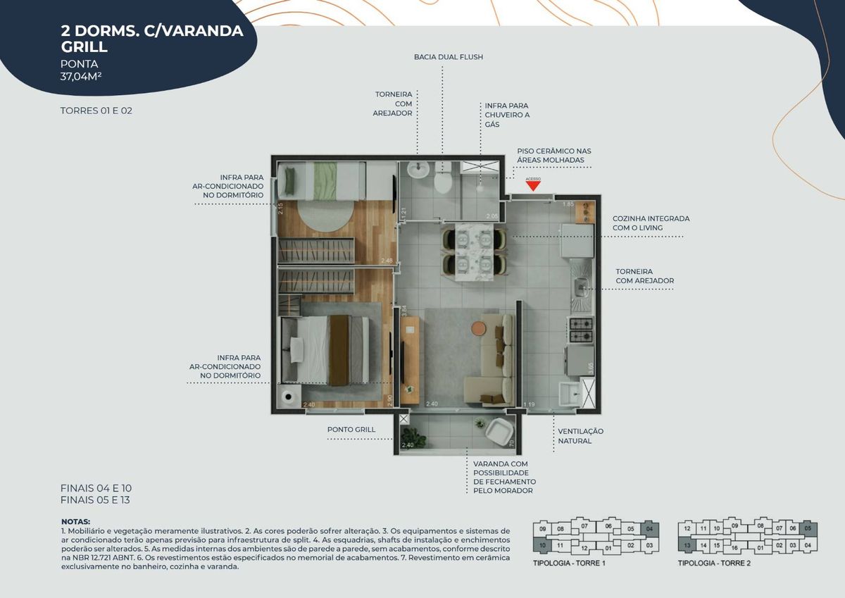 Estilo lapa construtora riva lançamento 37 metros 02 dormitó