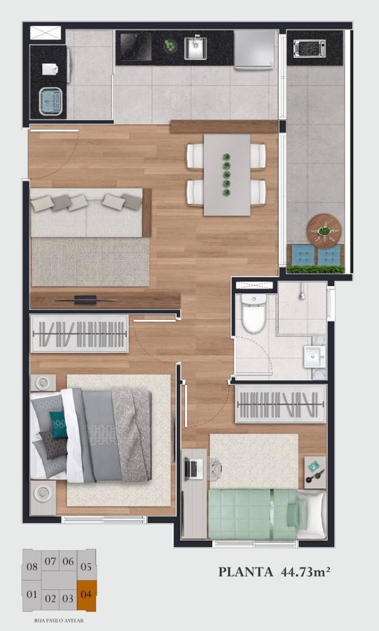 Smile parada inglesa construtora evo pronto 44 metros 02 dor