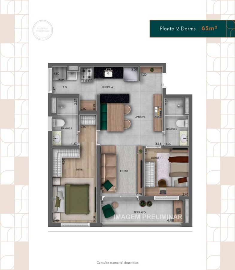 Parque diálogo vila ema residences construção 121 metros 03 