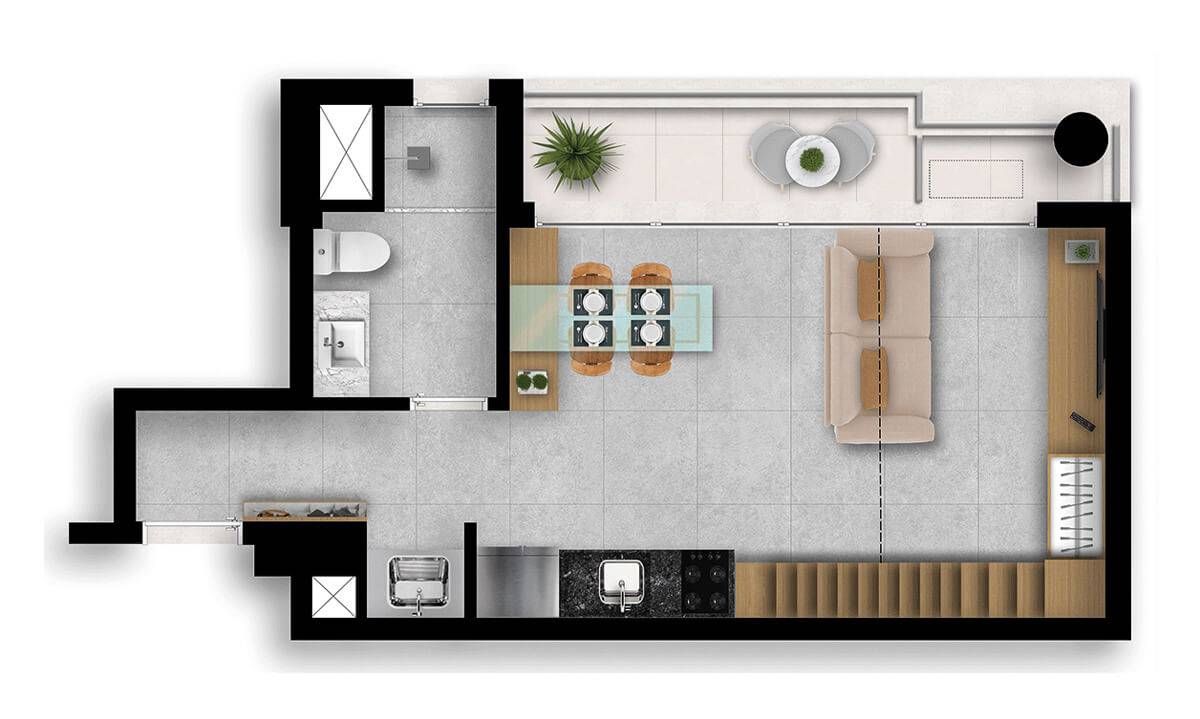 Ampli vila mariana construtora spin pronto 36 metros studios