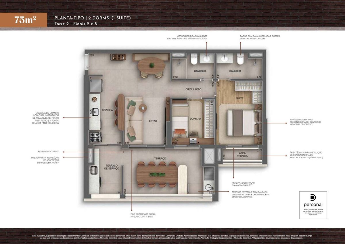 Landmark santa cruz by diálogo residences construção 75 metr