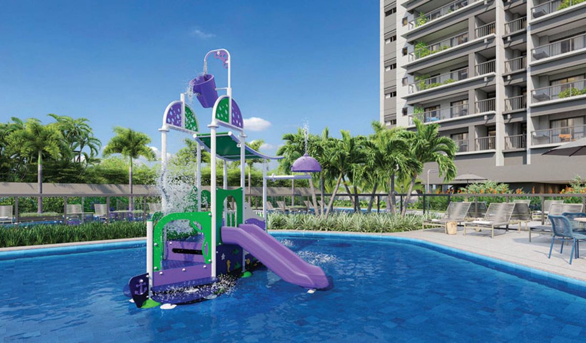 Blue marine home resort construtora eztec construção 34 metr