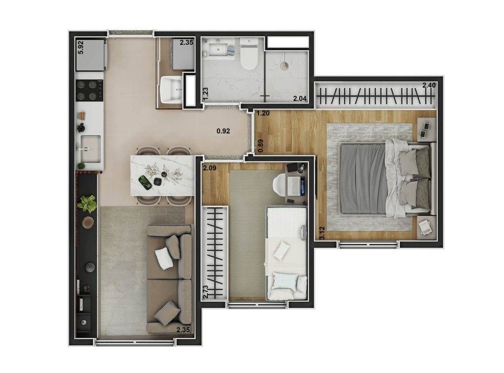 Griffe campo limpo construtora eph construção 36 metros 02 d