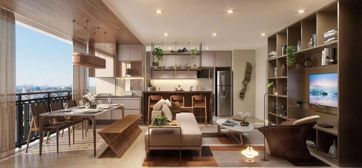 Brooklin noventa living pronto para morar 72 metros 02 dormi