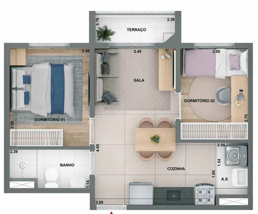 Mérito lapa construtora cury construção 37 metros 02 dormitó