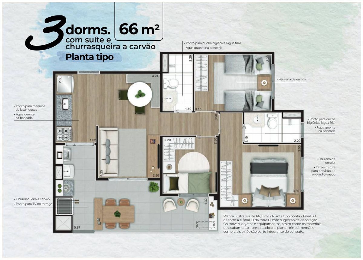 Go lapa construtora econ construção 56 metros 02 dormitórios