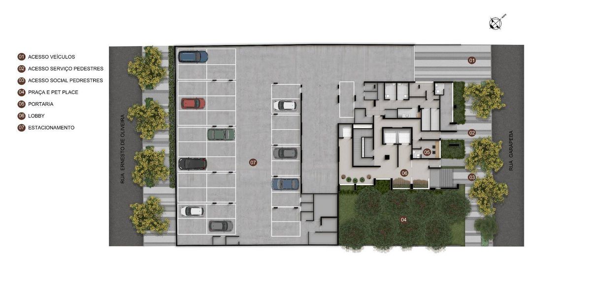 Praça kant chácara klabin construtora di francesco construçã
