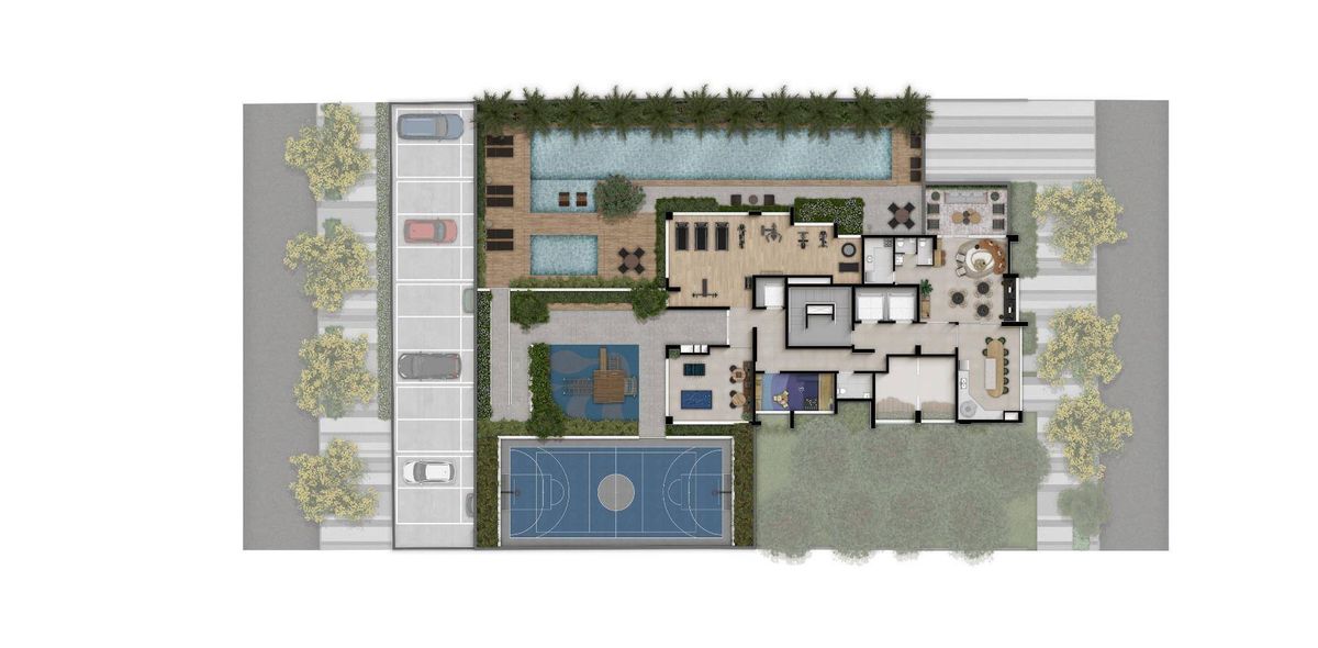 Praça kant chácara klabin construtora di francesco construçã