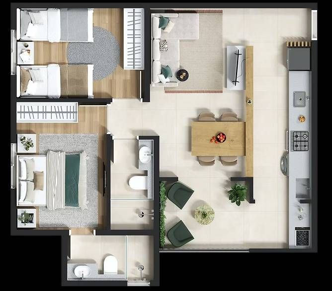 Haus nova petrópolis construtora nazaré construção 53 metros