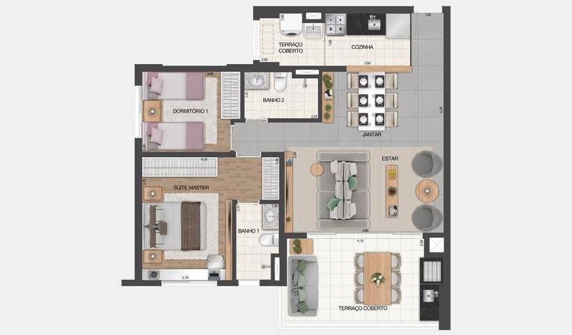Vertiz club home construtora eztec pronto 81 metros 03 dormi