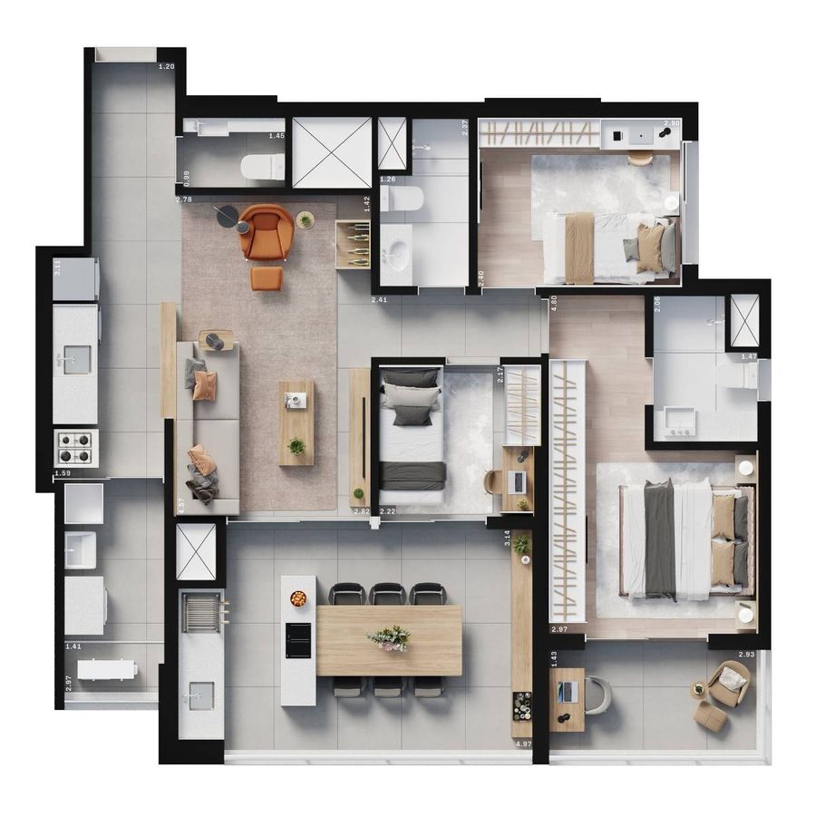 Alta vila romana construtora rem pronto 88 metros 03 dormitó