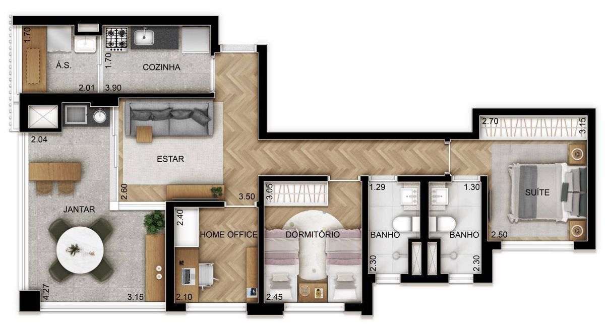 Praça kant chácara klabin construtora di francesco construçã