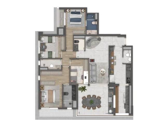 Haus mitre jardins construtora mitre pronto 132 metros 03 su