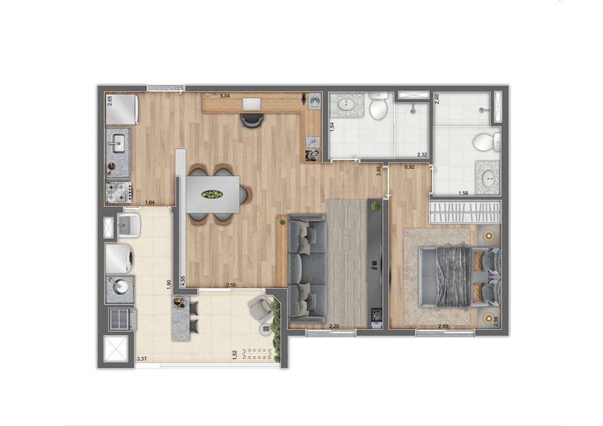 Neo bosque maia construtora econ construção 57 metros 02 dor