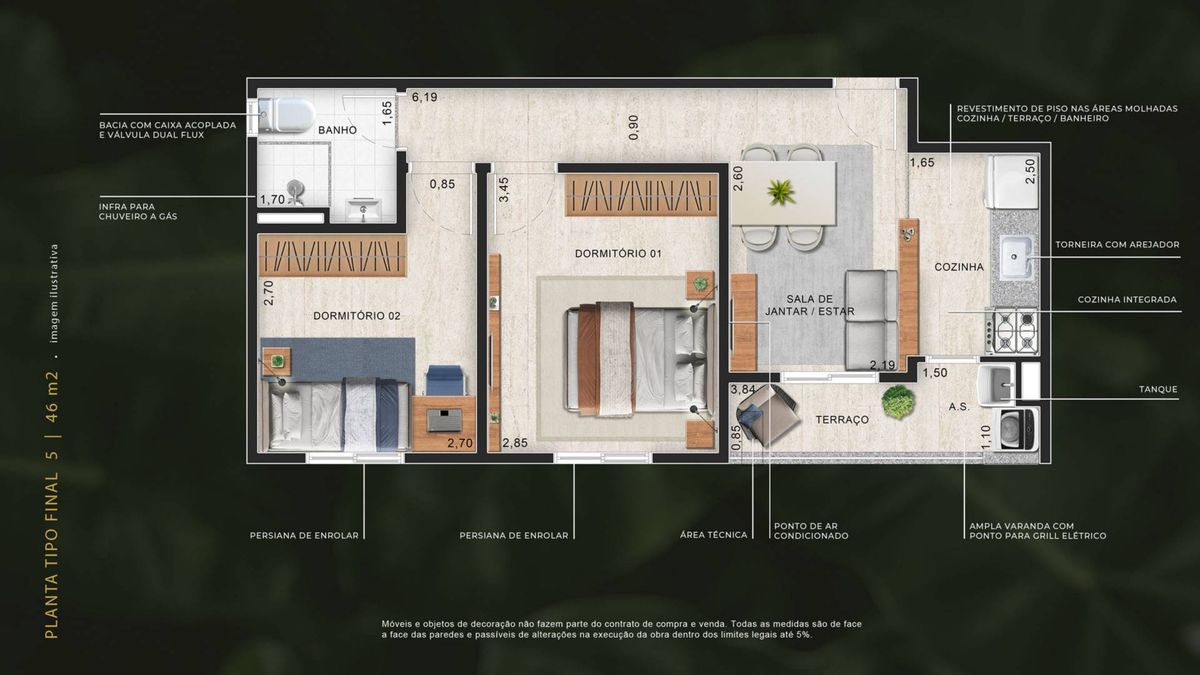 Vista plaza residencial construtora abiatar lançamento 46 me