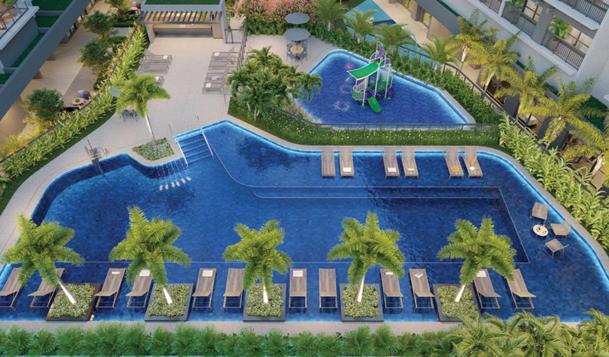 Blue marine home resort construtora eztec construção 76 metr