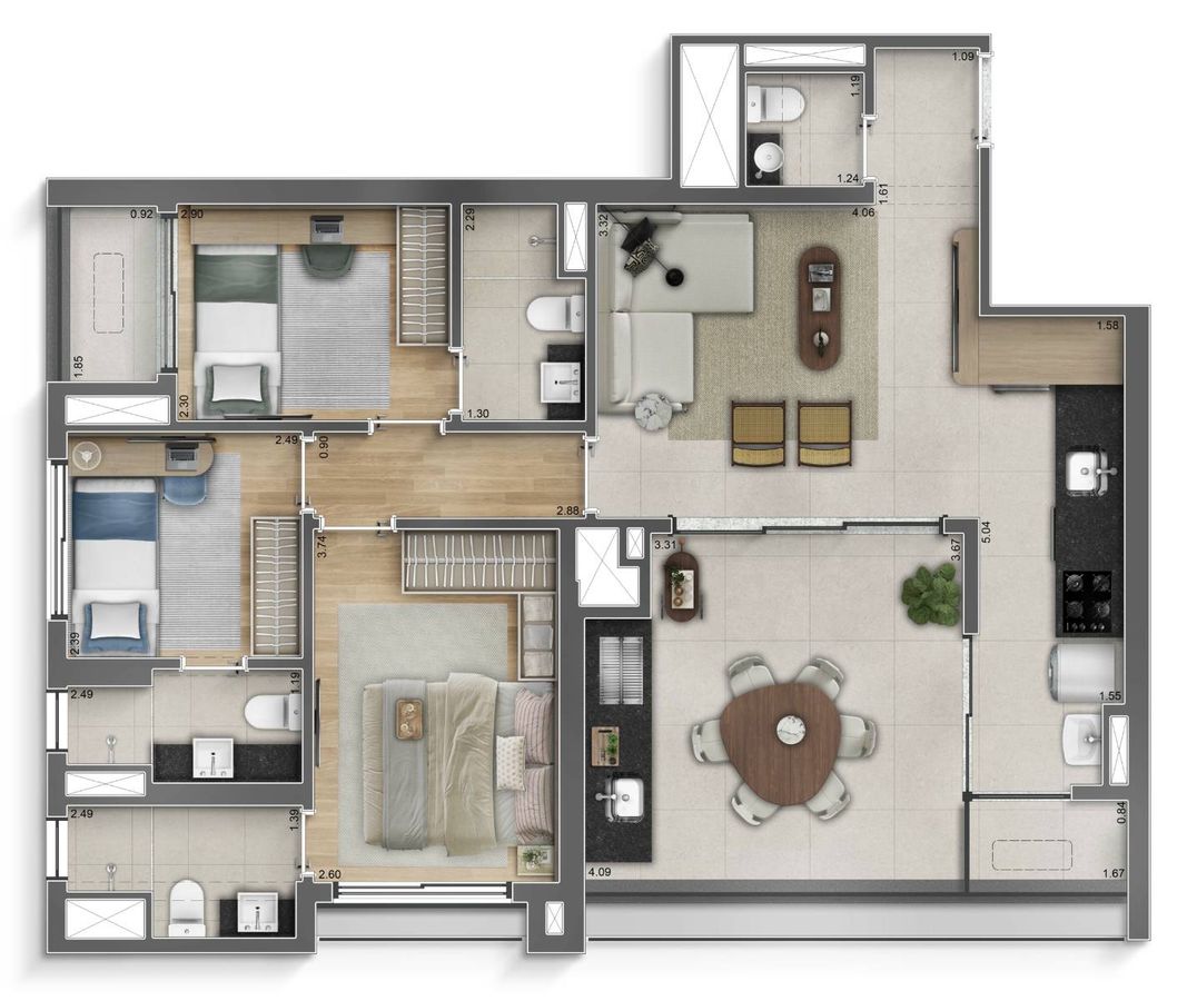 Scena vila romana construtora rem construção 96 metros 03 su