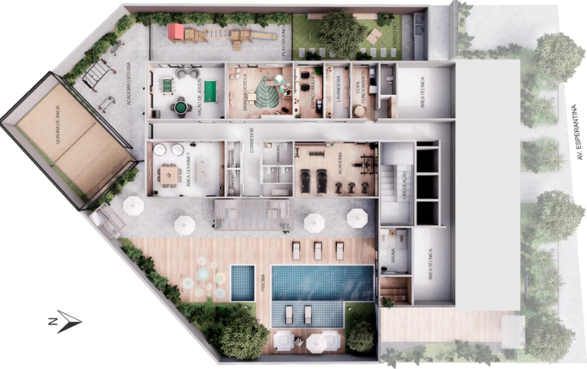 Residencial rapha by tová construção 34 metros 02 dormitório