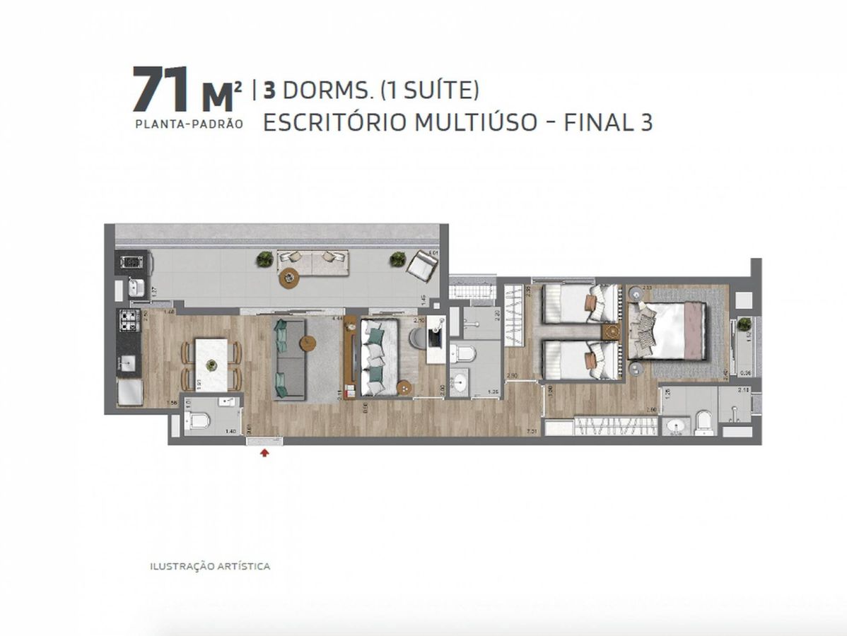 La casa pássaro e flores construtora grupo lar pronto 71 met