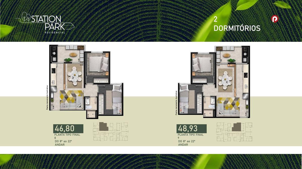 Station park construtora pratica pronto para morar 60 metros
