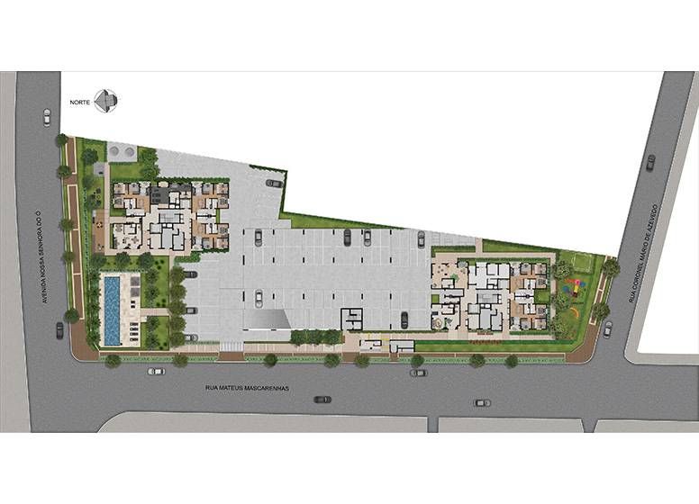Unni harmoni by plano e plano construção 47 metros 02 dormit