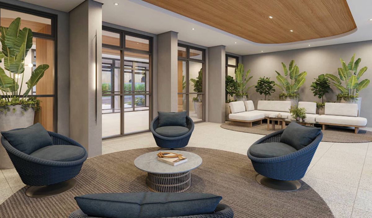 Blue marine home resort construtora eztec construção 34 metr