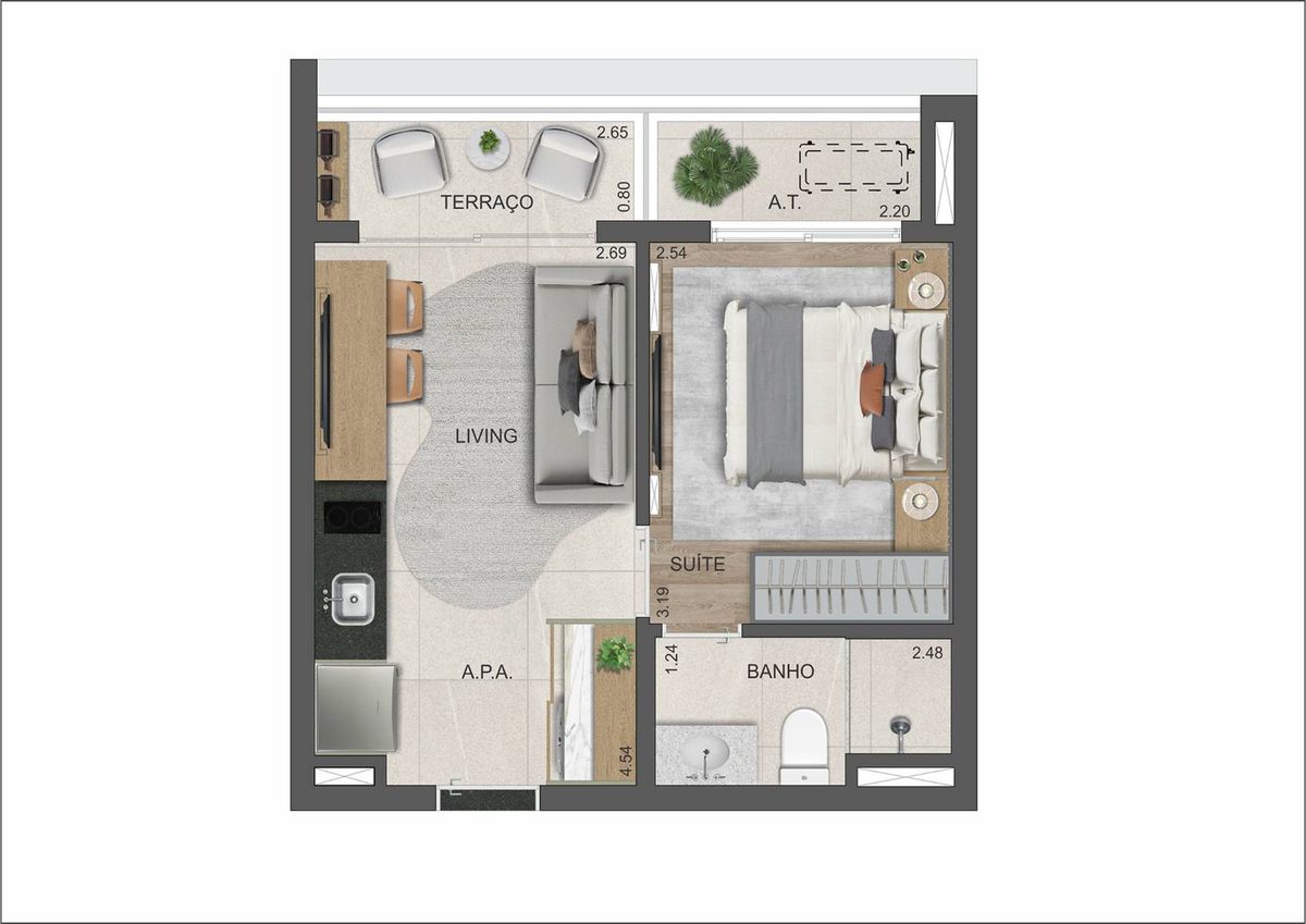 Vp moema construtora vistaplan construção 31 metros 01 suíte