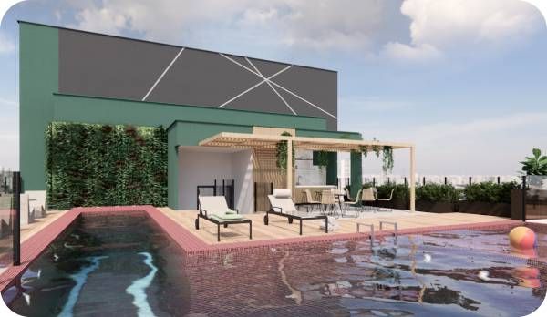 Varanda da vila construtora swa realty pronto para morar 67 