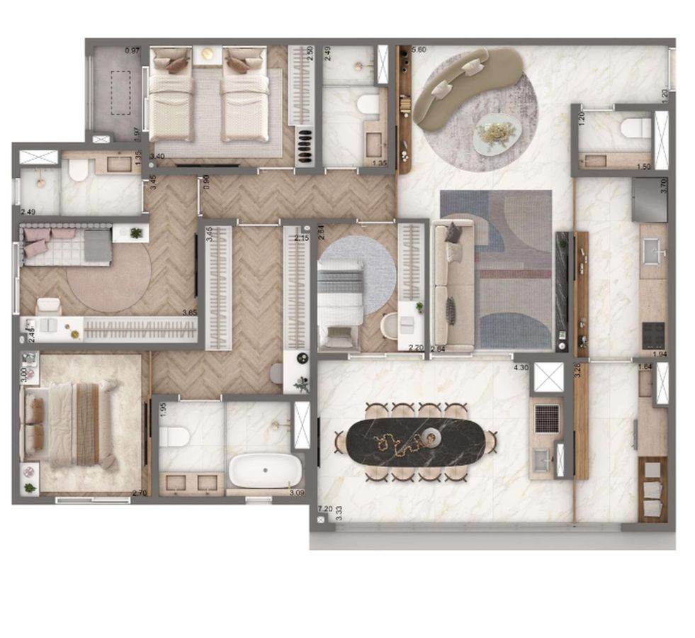The residence brooklin by living construção 127 metros 04 do