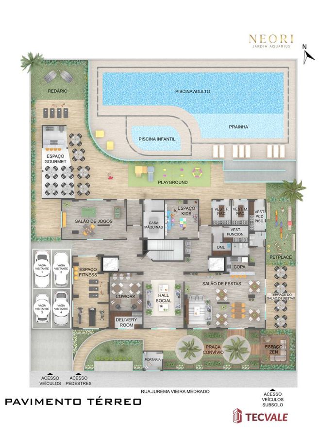 Neori jardim aquarius construtora tecvale construção 86 metr