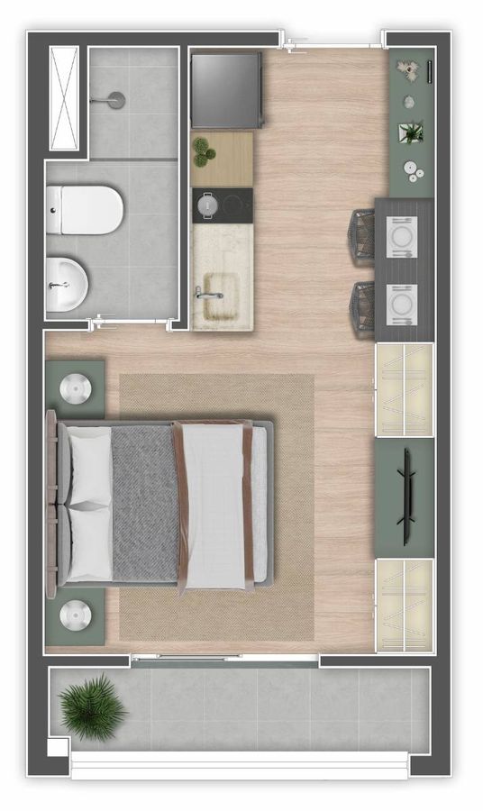 Mundo apto elevato brooklin construção 21 metros studios com