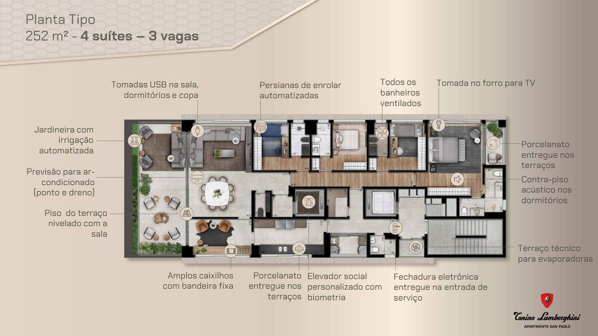 Tonino lamborghini construtora gafisa pronto 252 metros 04 s
