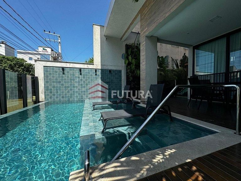 Aluguel de temporada com piscina em Bombas / Bombinhas SC - Apartamento 2 suítes LA023 - Apartamento em Bombas, Bombinhas - para temporada - PAULA CRISTINA DA SILVA MINELLA NEGOCIOS IMOBILIARIOS LTDA