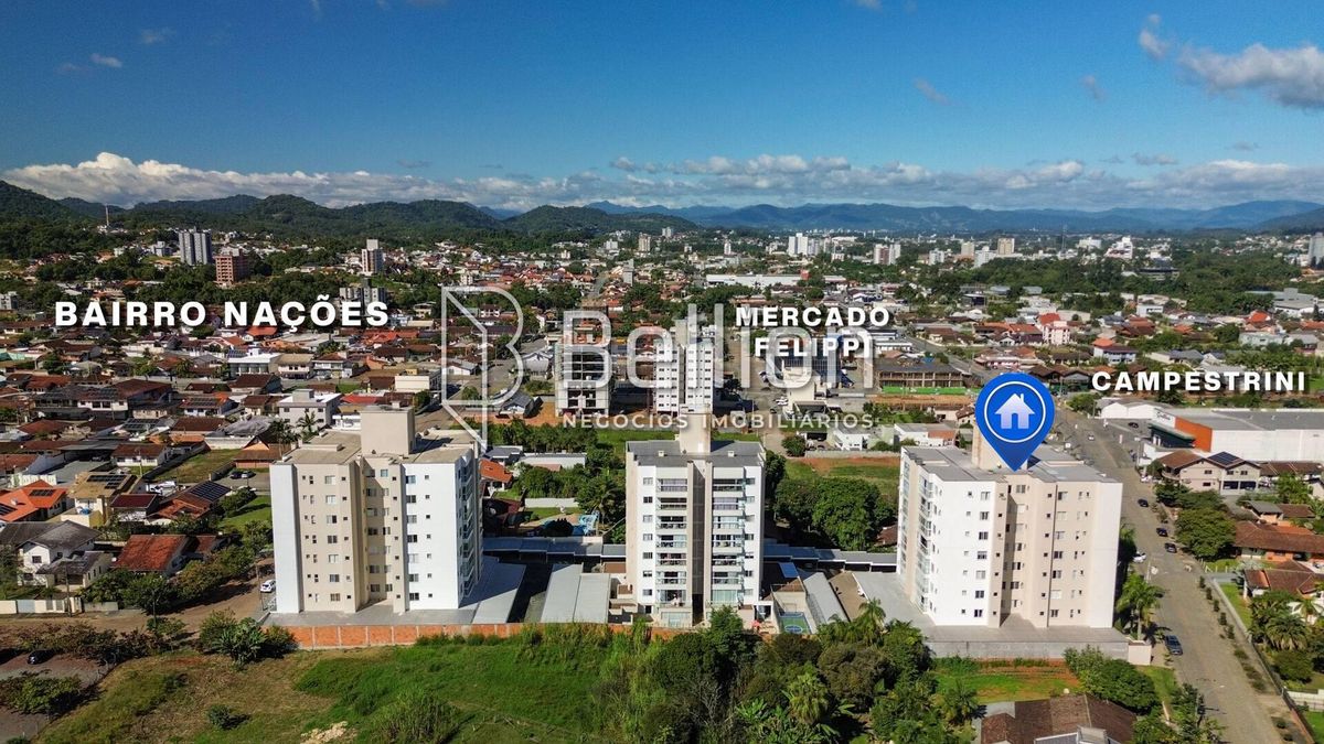 Apartamento no Grand Village localizado no Bairro das Nações em Timbó.