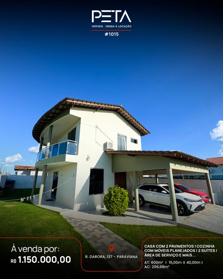 Casa no Paraviana com belíssimo terreno